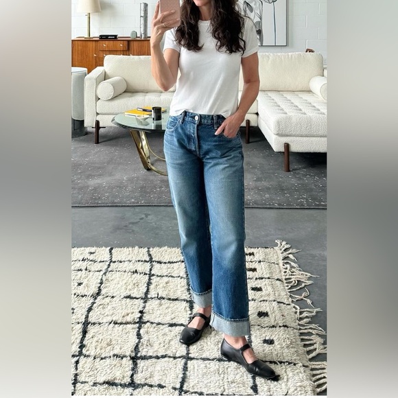 J. Crew Silver Square Toe Anya Mary Jane Ballet Flat Leather - Picture 10 of 11